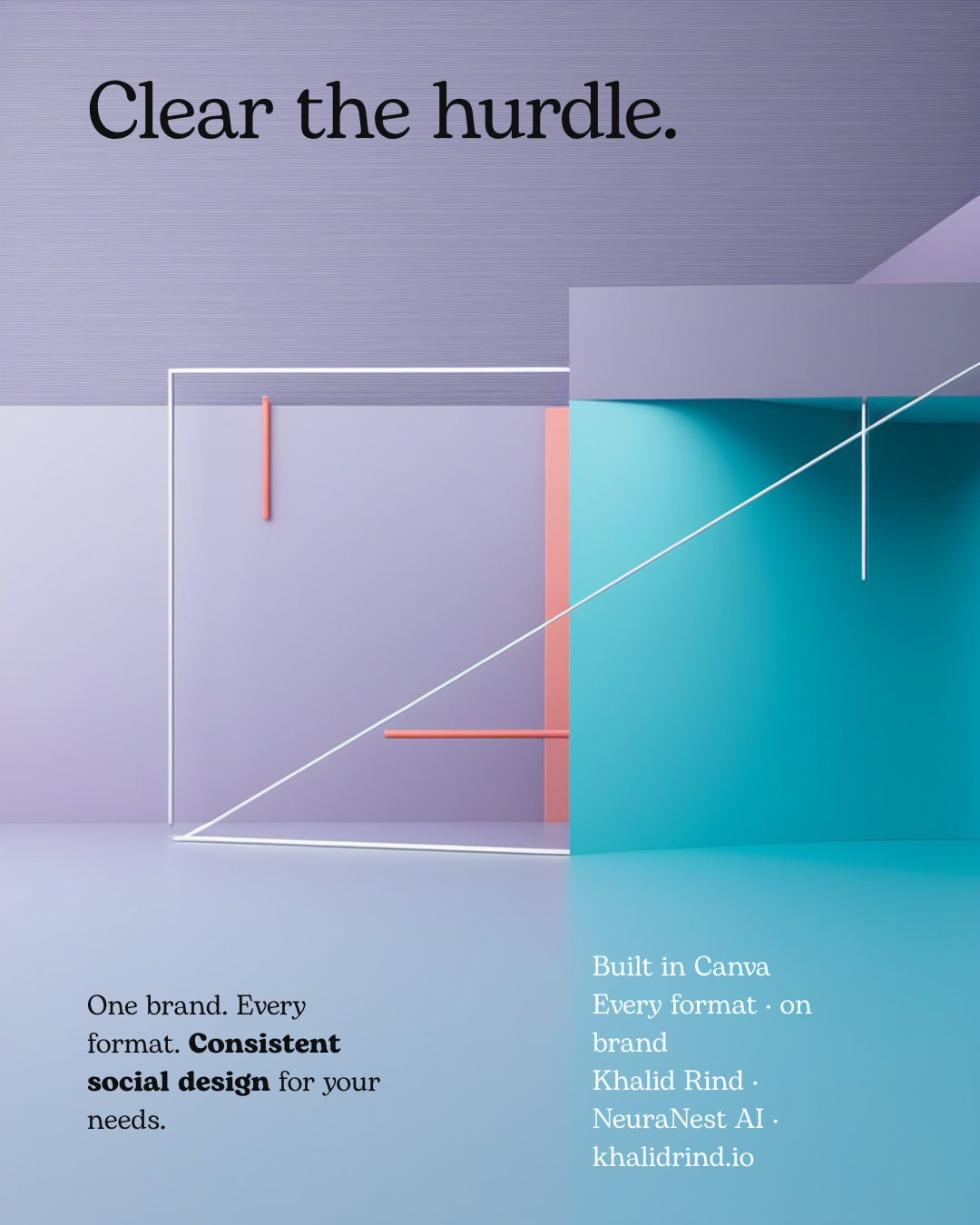 Canva Instagram post: Clear the hurdle, one brand every format consistent